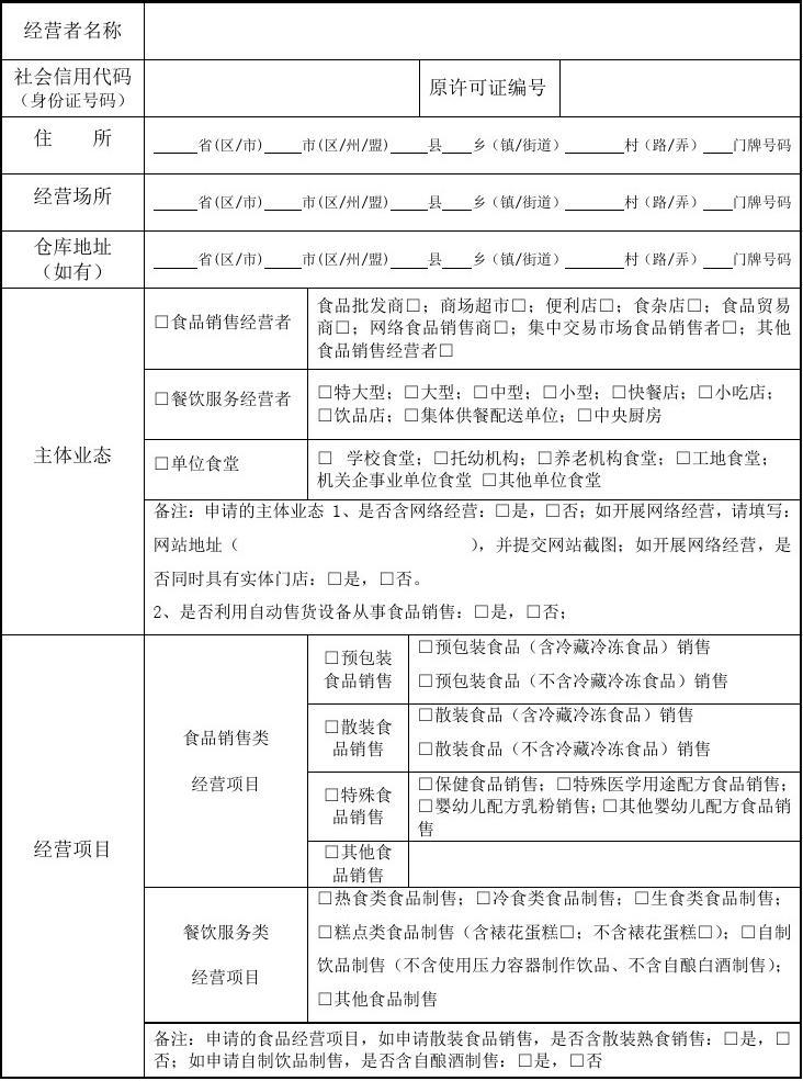 食品經(jīng)營(yíng)許可證換證申請(qǐng)書撰寫指南與范例